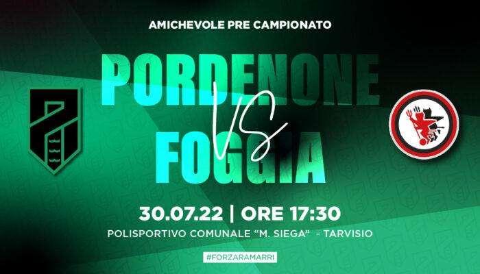 Pordenone Calcio: l'amichevole con il Foggia a porte chiuse