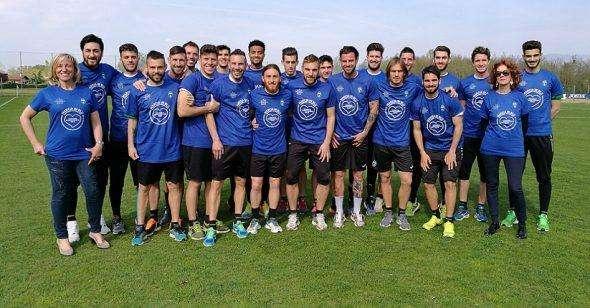 Pordenone Calcio: Ramarri in blu per promuovere la Marcia dell'autismo