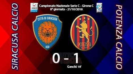 Siracusa-Potenza: 0-1, il tabellino del match