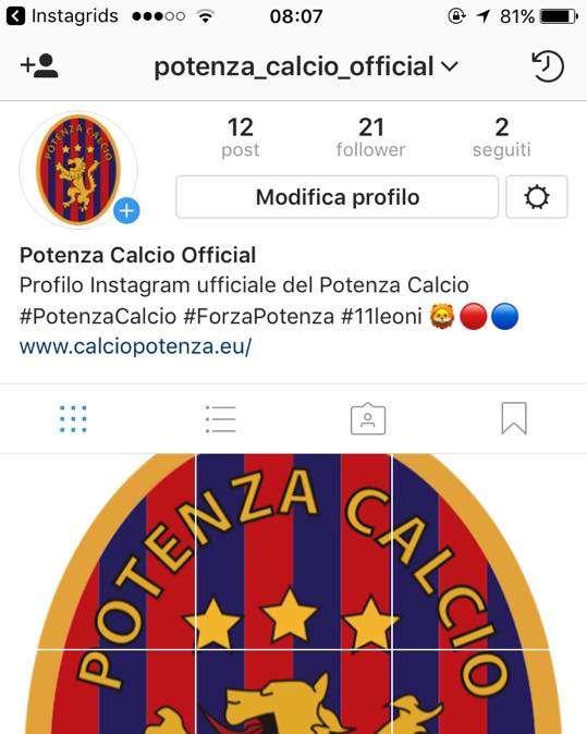 Il Potenza sbarca su Instagram...