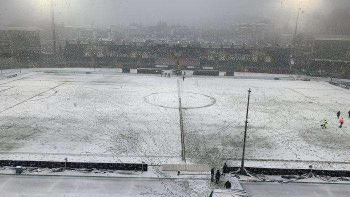 Fitta nevicata, Avellino - Catania rinviata a data da destinarsi