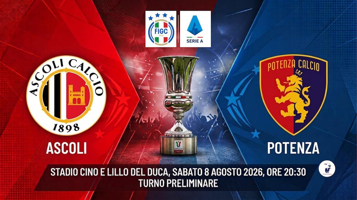 ASCOLI-POTENZA 0-1, tabellino e cronaca testuale LIVE