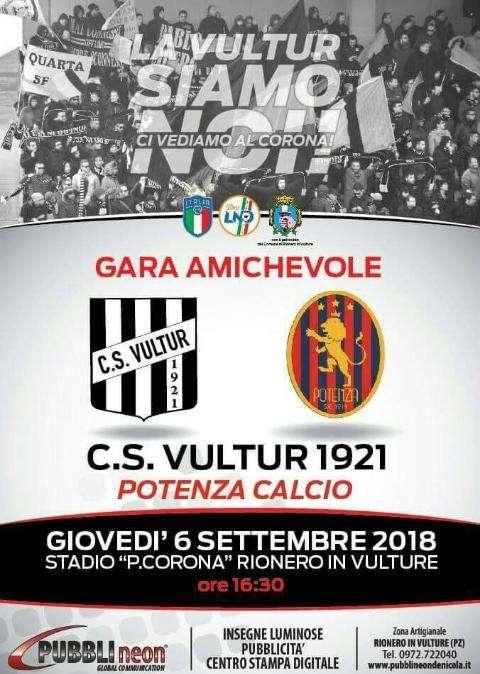 Nuova amichevole per il Potenza...