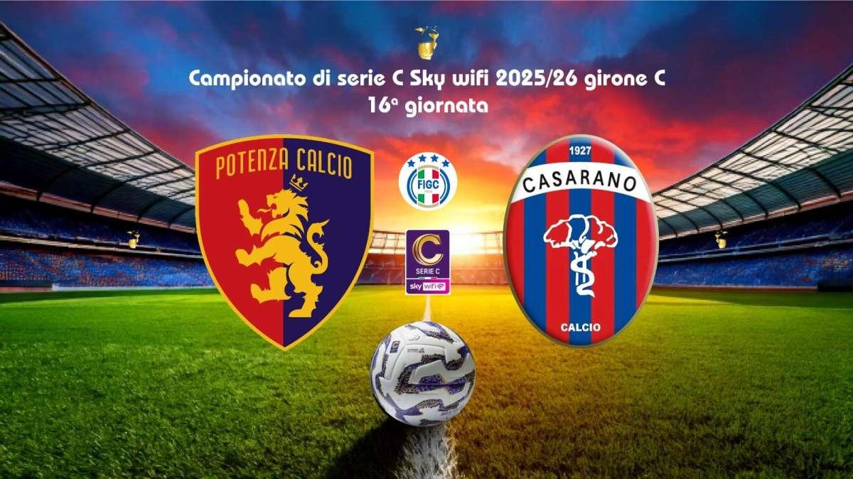 Potenza-Casarano 3-1. I rossoblù riscaldano il gelo del Viviani