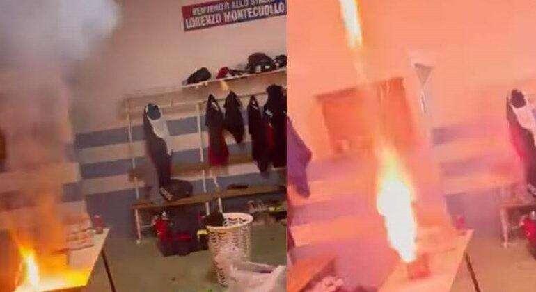 Promozione Campania, un calciatore "spara" fuochi d’artificio negli spogliatoi... per lui in arrivo un Daspo