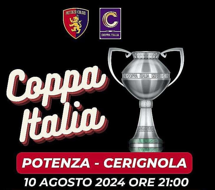Coppa Italia, Potenza-A. Cerignola in vendita i biglietti. Tutte le info