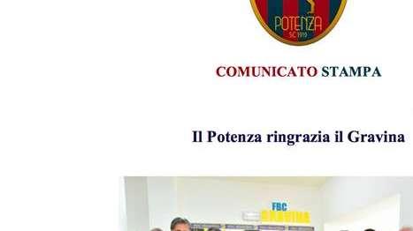 Caiata: "Gravina un esempio da seguire".
