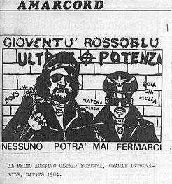 Il 1° adesivo degli Ultrà Potenza.