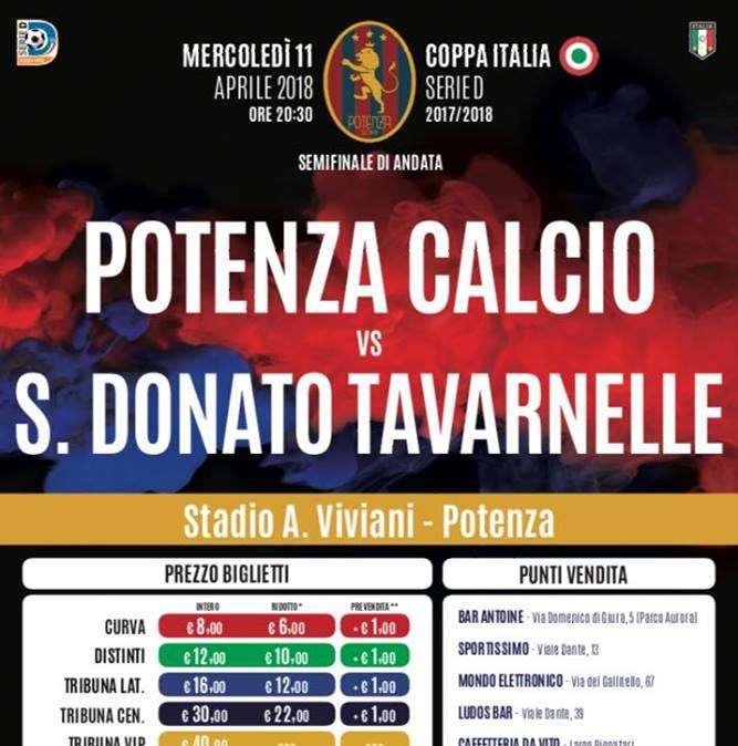 Potenza-San Donato Tavarnelle: info biglietti.