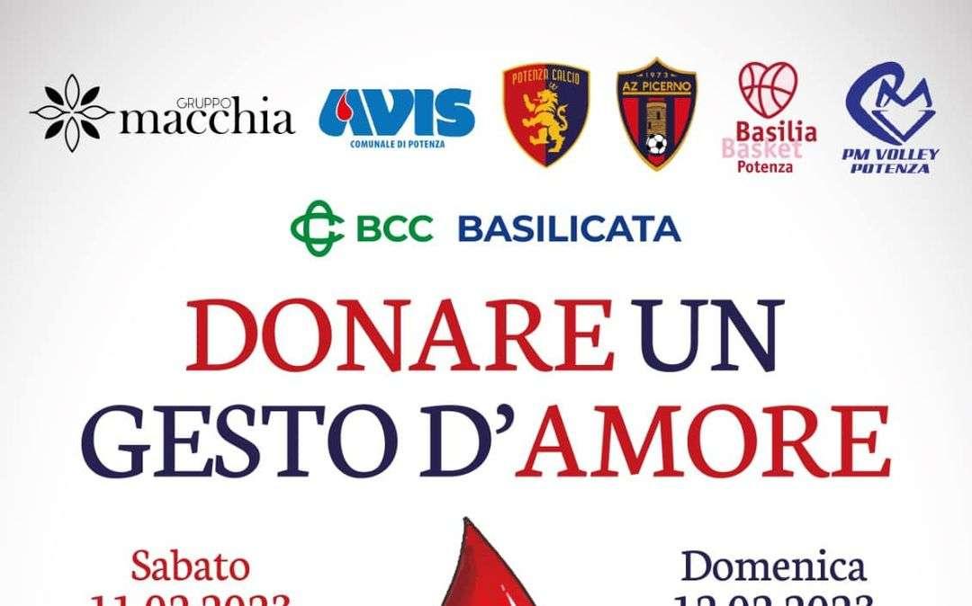 Il Potenza aderisce all'iniziativa "Donare un gesto d'amore"