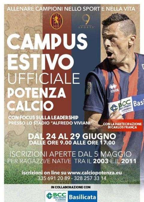 Aperte le iscrizioni per il campus estivo del Potenza Calcio 