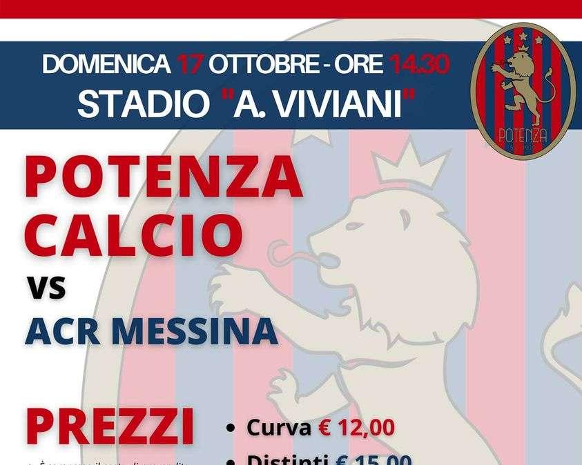Potenza-Messina, parte la prevendita dei biglietti...ecco tutte le info