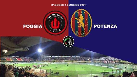 FOGGIA-POTENZA 4-1, le formazioni e il tabellino
