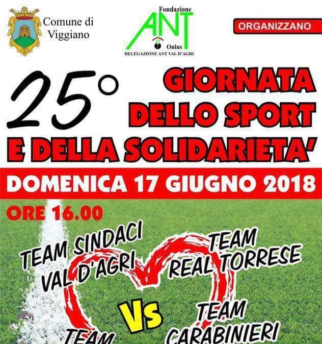 Domani a Viggiano la Giornata della Solidarietà con tanti sportivi lucani in campo...