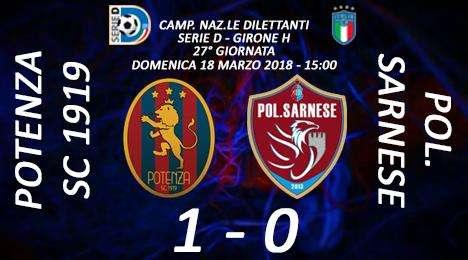 Potenza-Sarnese: 1-0... il tabellino del match