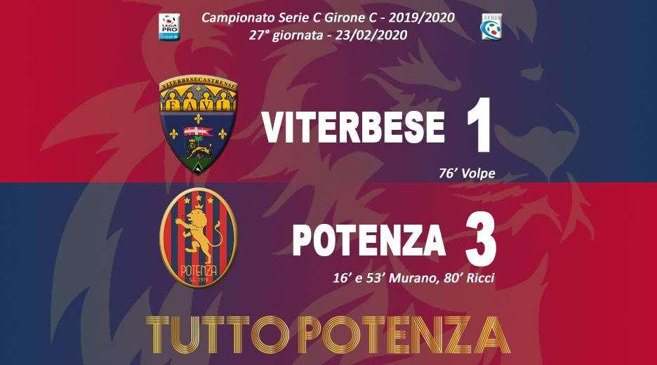 Viterbese-Potenza 1-3, il tabellino del match