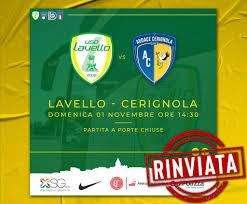 Serie D Girone H, rinviata la sfida tra Lavello e Cerignola