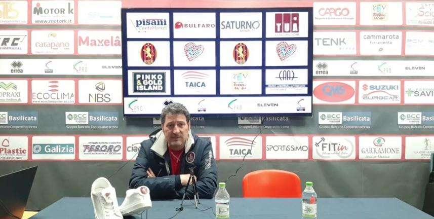 Potenza, mister Trocini: "Oggi abbiamo fatto veramente bene, è un dispiacere non avere vinto la gara"