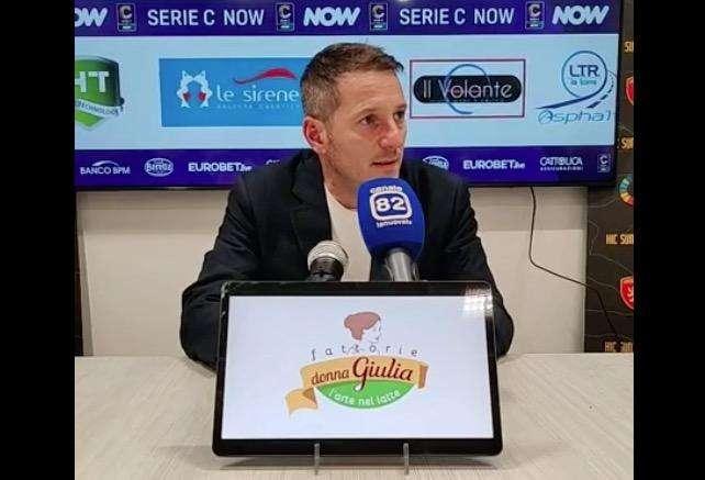 De Giorgio, allenatore del Potenza: "Bisogna migliorare ancora, contenti della prestazione di Rosafio"