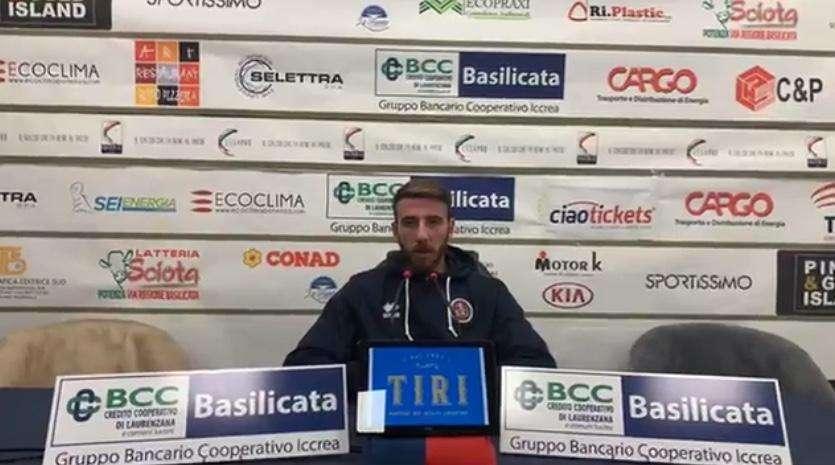 Potenza, Cianci: "Siamo scesi in campo con una concentrazione unica, peccato per il gol subito"