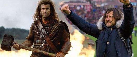 Salvatore Caiata in versione "Braveheart "...