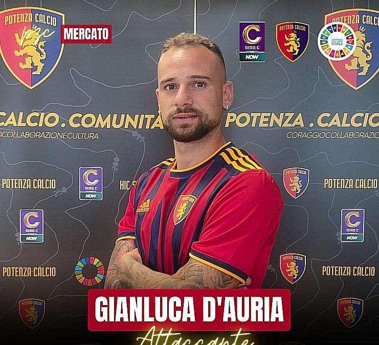 Gianluca D'Auria è un nuovo calciatore del Potenza