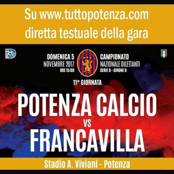 Potenza-Francavilla in diretta su TuttoPotenza.com