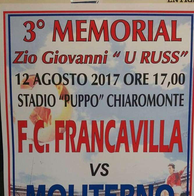 Il Francavilla affronterà il Moliterno in amichevole.