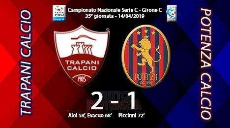 Trapani-Potenza 2-1, il tabellino del match