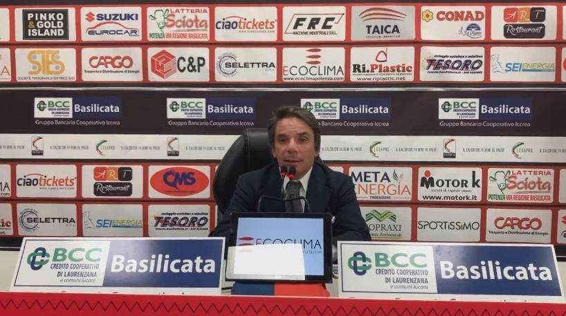 Potenza, mister Capuano: "Ho fatto i complimenti ai ragazzi, prestazione di notevole spessore"