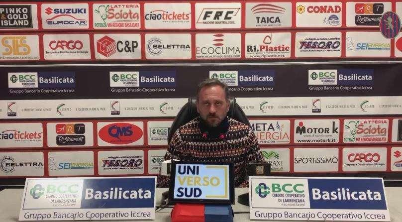 Potenza, mister Gallo: "L'obiettivo più importante è quello più vicino, non dobbiamo pensare a lungo termine"