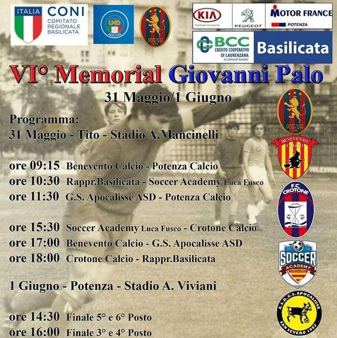 Tutto pronto per il "VI Memorial Giovanni Palo".