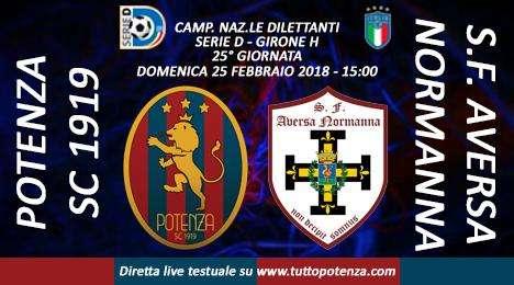 Potenza-Aversa Normanna in diretta su TuttoPotenza.com
