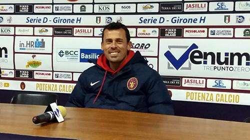 La conferenza del bomber del Potenza Carlos Franca dopo la partita Potenza-Gravina 3-3
