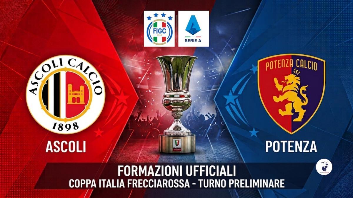 Ascoli-Potenza, le formazioni ufficiali