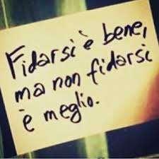 Fidarsi è bene non fidarsi è meglio...
