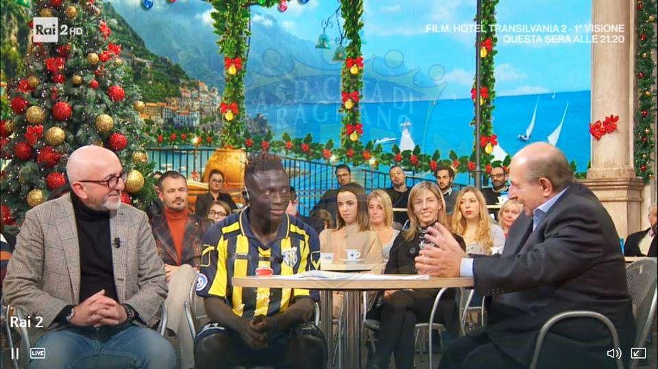 Gassama ospite di Giancarlo Magalli su Rai 2...