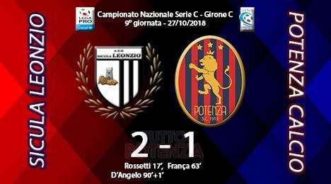 Sicula Leonzio-Potenza 2-1, il tabellino del match