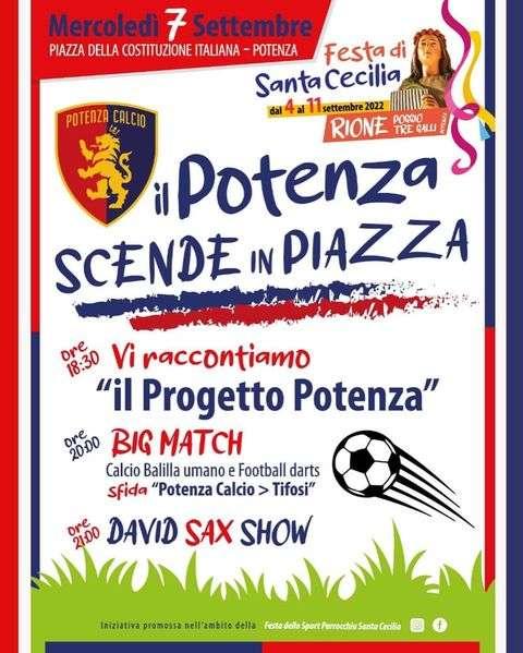 Il progetto Potenza questa sera sarà di scena alla "Festa dello Sport" di Santa Cecilia