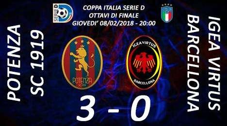 Potenza-Igea Virtus: 3-0... Ecco il tabellino del match