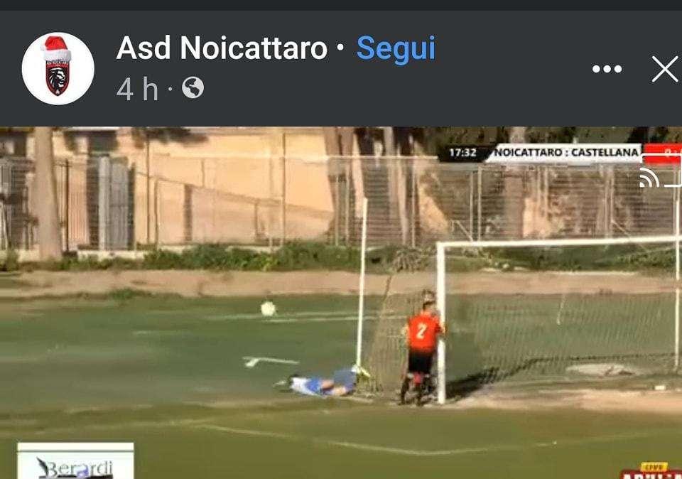 L'arbitro convalida un "non goal", Noicattaro-Castellana verso la ripetizione