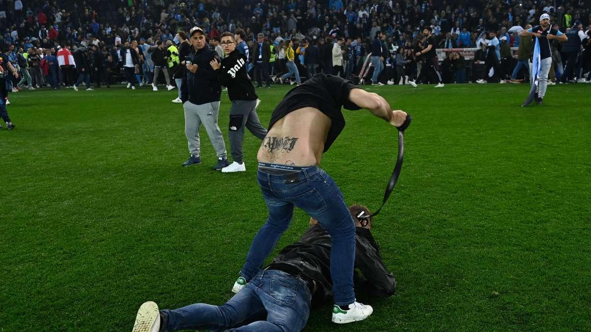 Momenti di tensione al Dacia Arena dopo il fischio finale di Udinese-Napoli