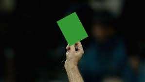 Ecco il cartellino verde.