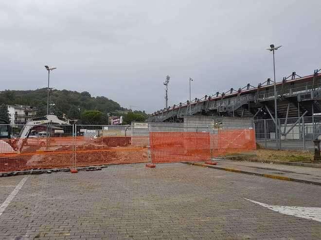 Lavori in corso allo "Scopigno"...Rieti-Casertana si giocherà a porte chiuse...