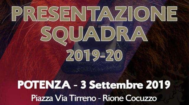 Martedì 3 settembre la presentazione ufficiale del Potenza Calcio 