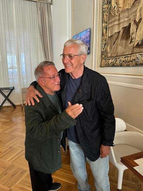 In vista del match play off di Carrara nel ritiro toscano del Benevento fa capolino Marcello Lippi