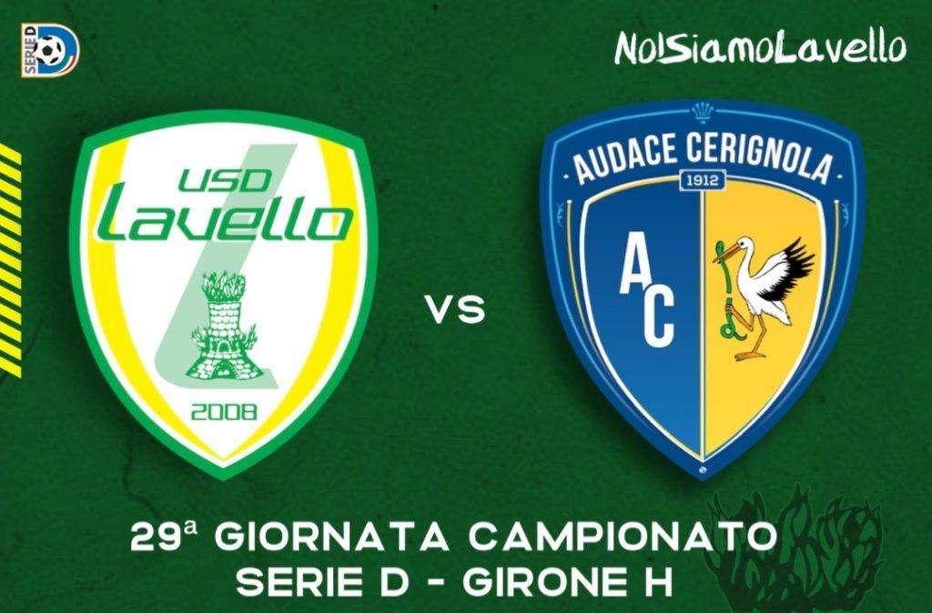 Serie D Girone H, Lavello-Cerignola si giocherà sabato in anticipo