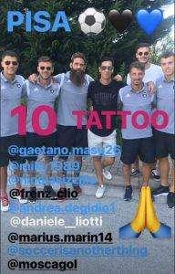 Bella iniziativa di un gruppo di calciatori del Pisa...