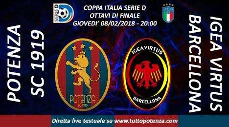 Potenza-Igea Virtus in diretta su TuttoPotenza.com