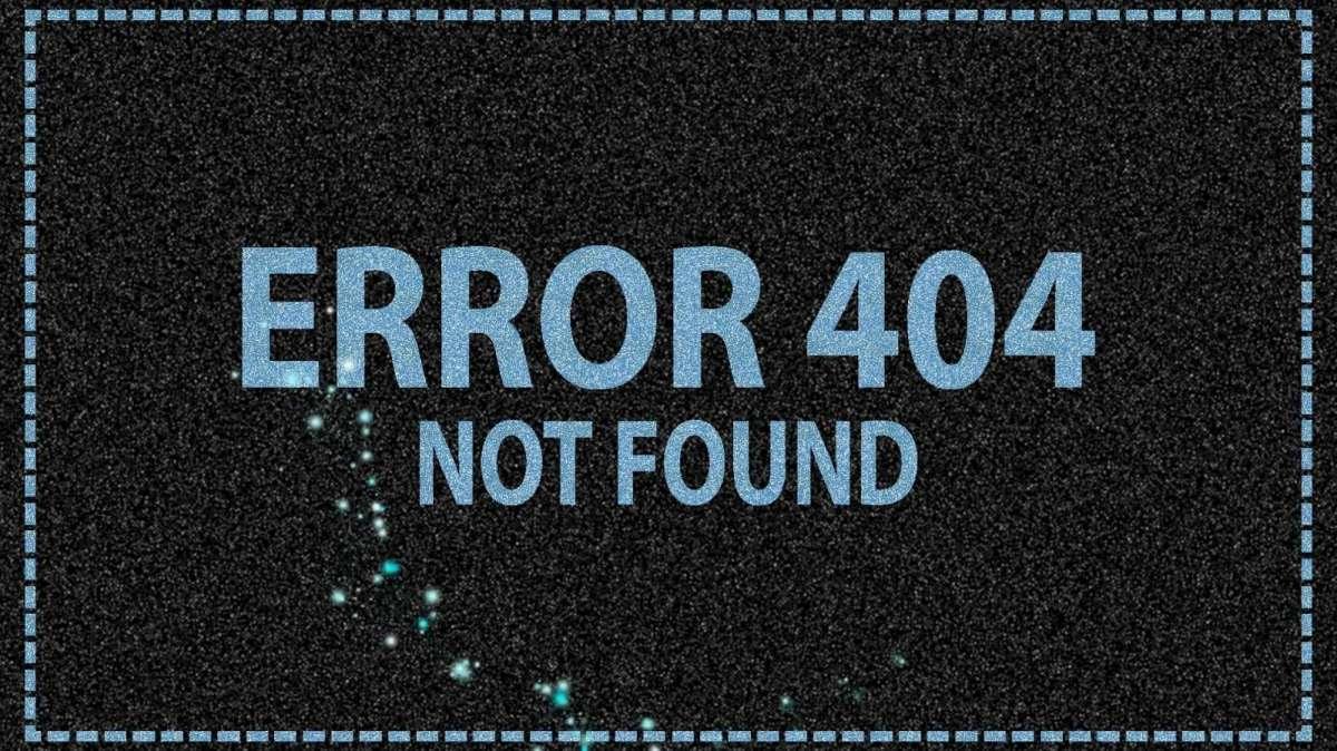 ERROR 404 NOT FOUND